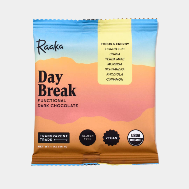 Daybreak Functional Dark Chocolate with Chaga, Yerba Mate, and Moringa